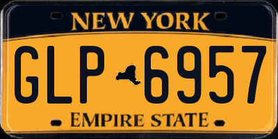 NY license plate GLP6957