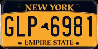 NY license plate GLP6981