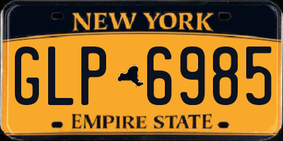 NY license plate GLP6985