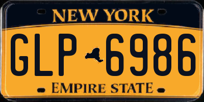 NY license plate GLP6986