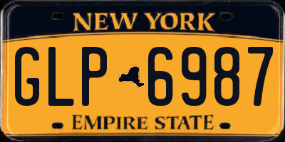 NY license plate GLP6987