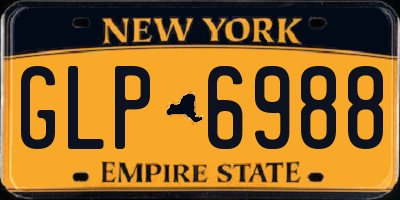 NY license plate GLP6988