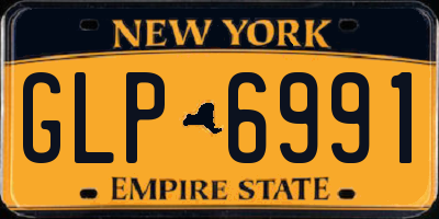 NY license plate GLP6991
