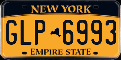 NY license plate GLP6993