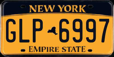 NY license plate GLP6997