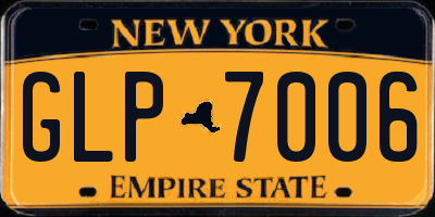 NY license plate GLP7006