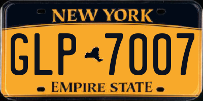 NY license plate GLP7007
