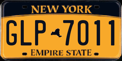 NY license plate GLP7011