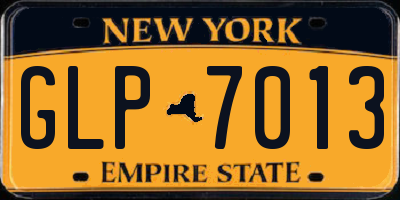 NY license plate GLP7013