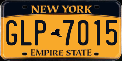 NY license plate GLP7015