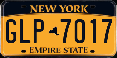 NY license plate GLP7017