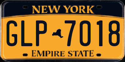 NY license plate GLP7018