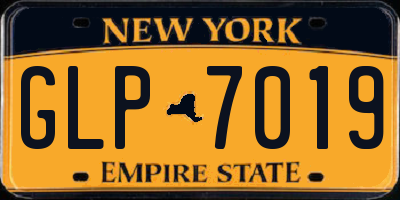 NY license plate GLP7019