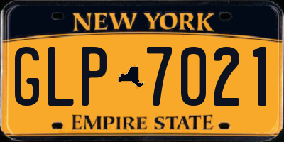 NY license plate GLP7021