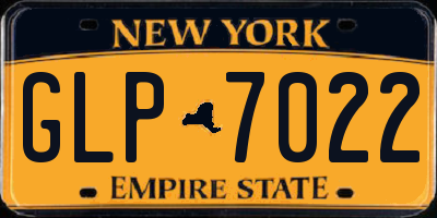 NY license plate GLP7022