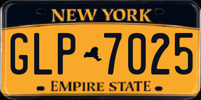 NY license plate GLP7025