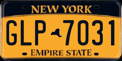 NY license plate GLP7031