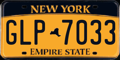 NY license plate GLP7033