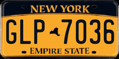 NY license plate GLP7036