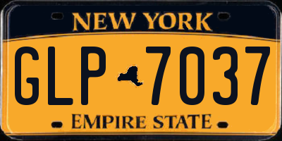 NY license plate GLP7037