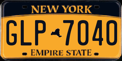 NY license plate GLP7040