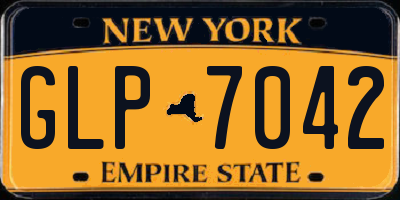 NY license plate GLP7042