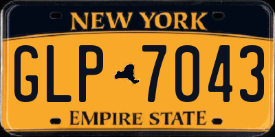 NY license plate GLP7043