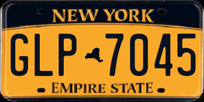 NY license plate GLP7045