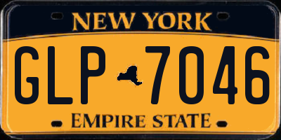 NY license plate GLP7046