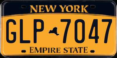 NY license plate GLP7047