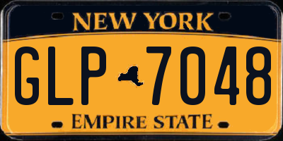 NY license plate GLP7048