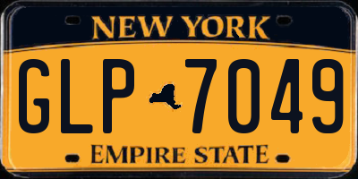 NY license plate GLP7049