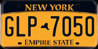 NY license plate GLP7050