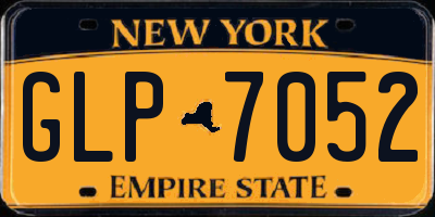 NY license plate GLP7052