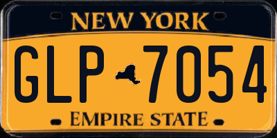 NY license plate GLP7054