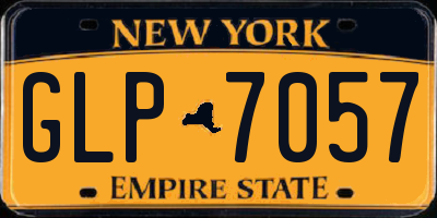 NY license plate GLP7057