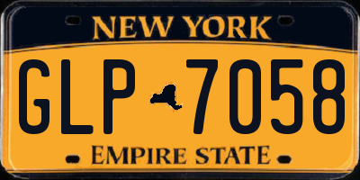 NY license plate GLP7058