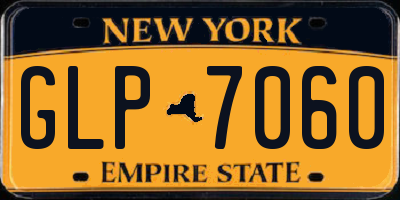 NY license plate GLP7060