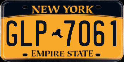 NY license plate GLP7061