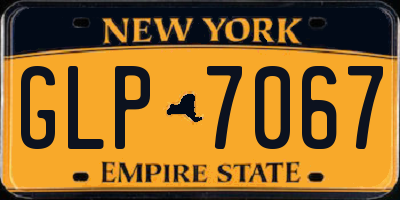 NY license plate GLP7067