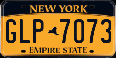 NY license plate GLP7073