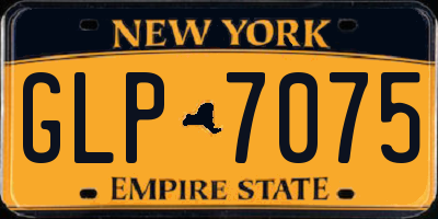 NY license plate GLP7075