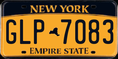 NY license plate GLP7083