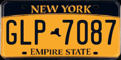 NY license plate GLP7087