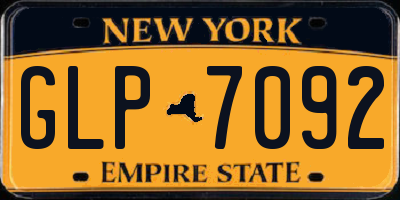NY license plate GLP7092