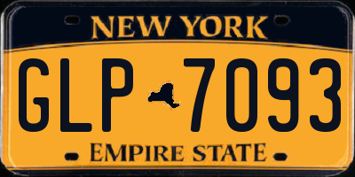 NY license plate GLP7093