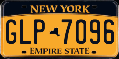 NY license plate GLP7096