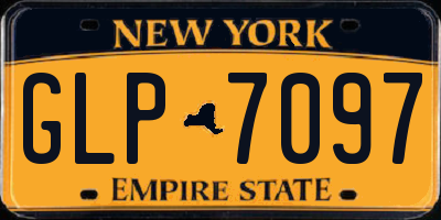 NY license plate GLP7097