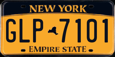 NY license plate GLP7101