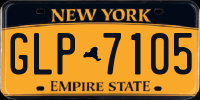 NY license plate GLP7105